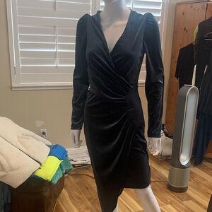 Chic Long Sleeve dark blue with shimmer dress